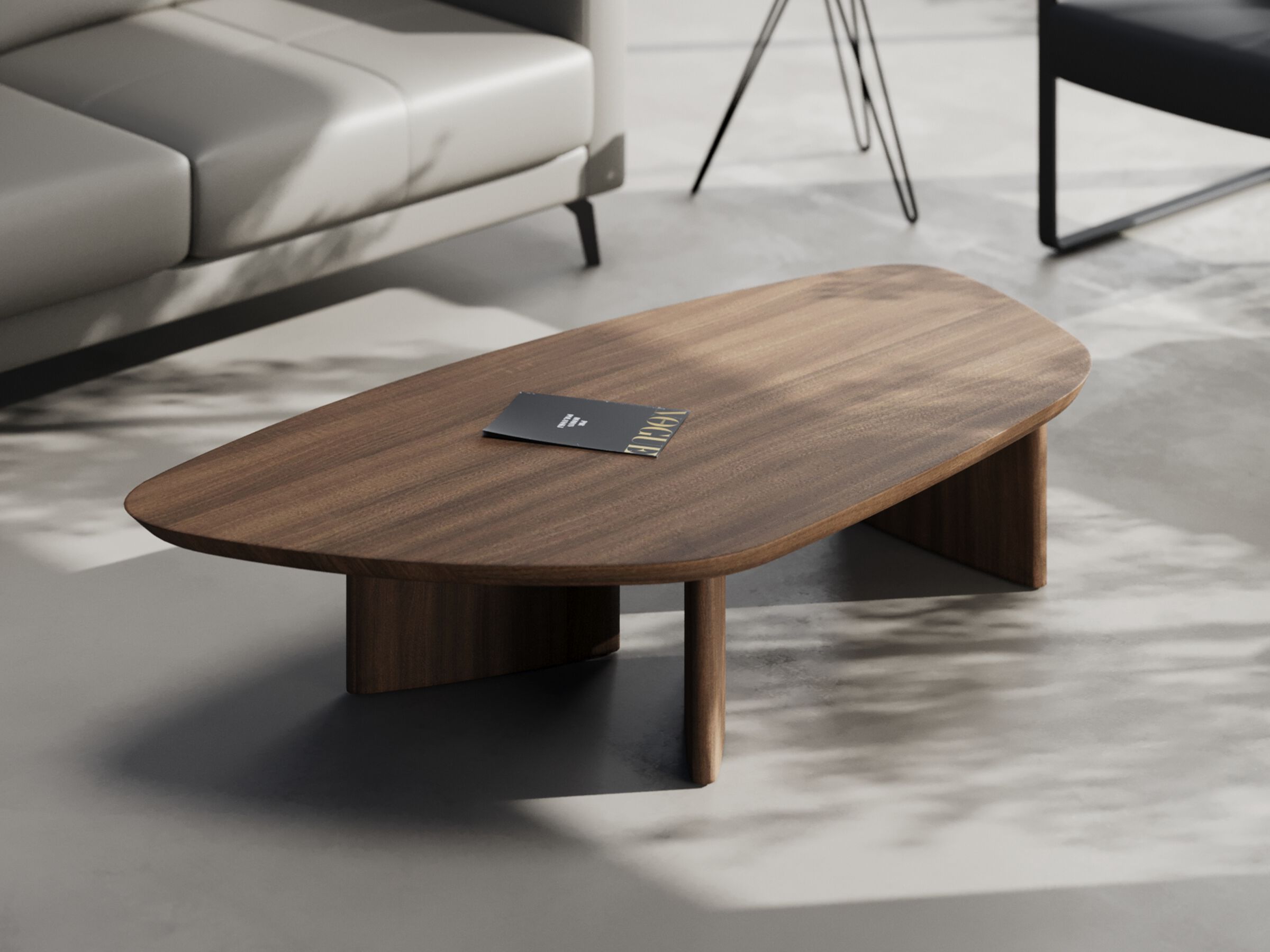 Низкий журнальный столик из шпона WORKSPACE DOHA ARCH-00064619