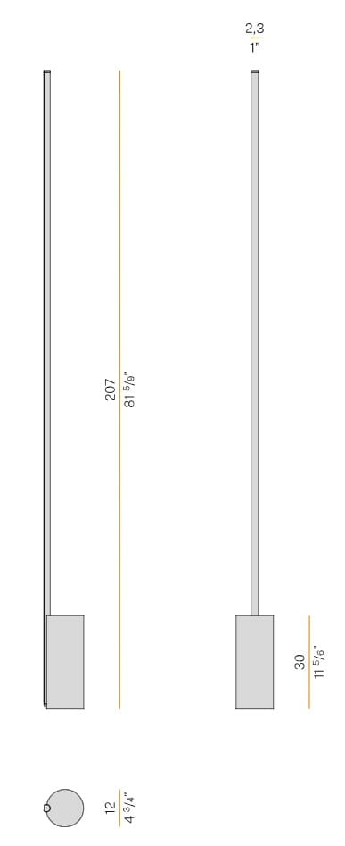 Альпы зеленый мрамор светодиодный торшер с диммером Panzeri Hilow Line ARCH-00123720 - Вид №5