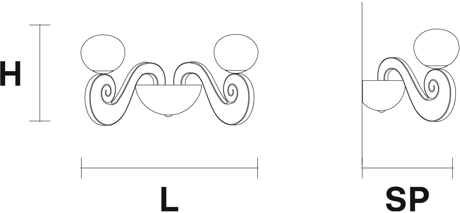 Masiero Настенный светильник из пенополиуритана Bustier sun-id-1411113 - Вид №2