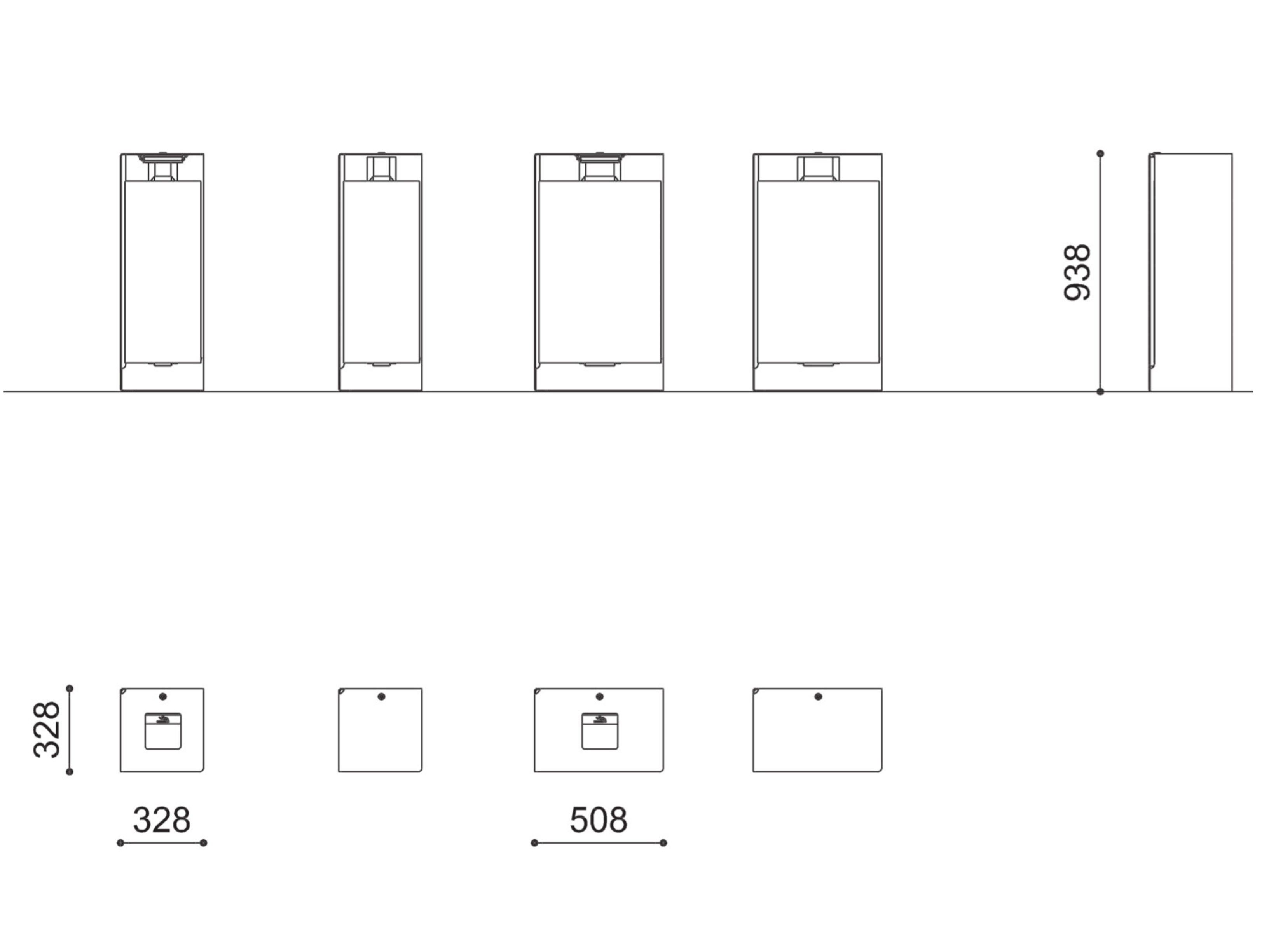 Оцинкованная стальная корзина для мусора с крышкой для мусора City Design DIVISION ARCH-00070537 - Вид №4