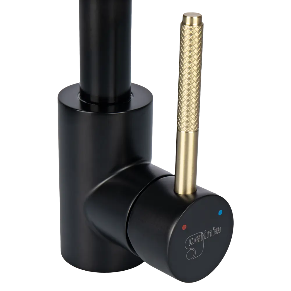 Смеситель для кухни Konsensa общая высота 37.3 см цвет черно-золотой STLM-2138068 - Вид №2