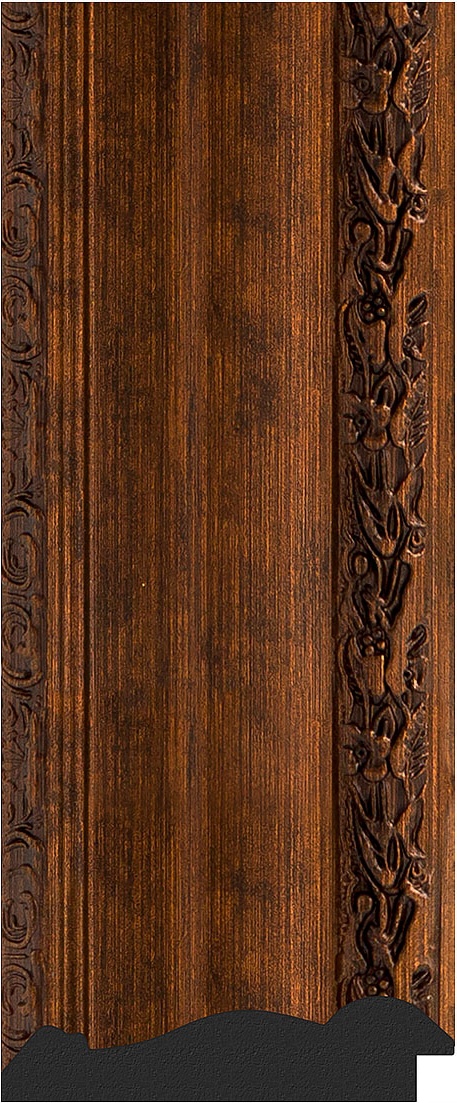 BY 7265 Зеркало в багетной раме - состаренная бронза с орнаментом 120 mm EVOFORM Octagon - Вид №3