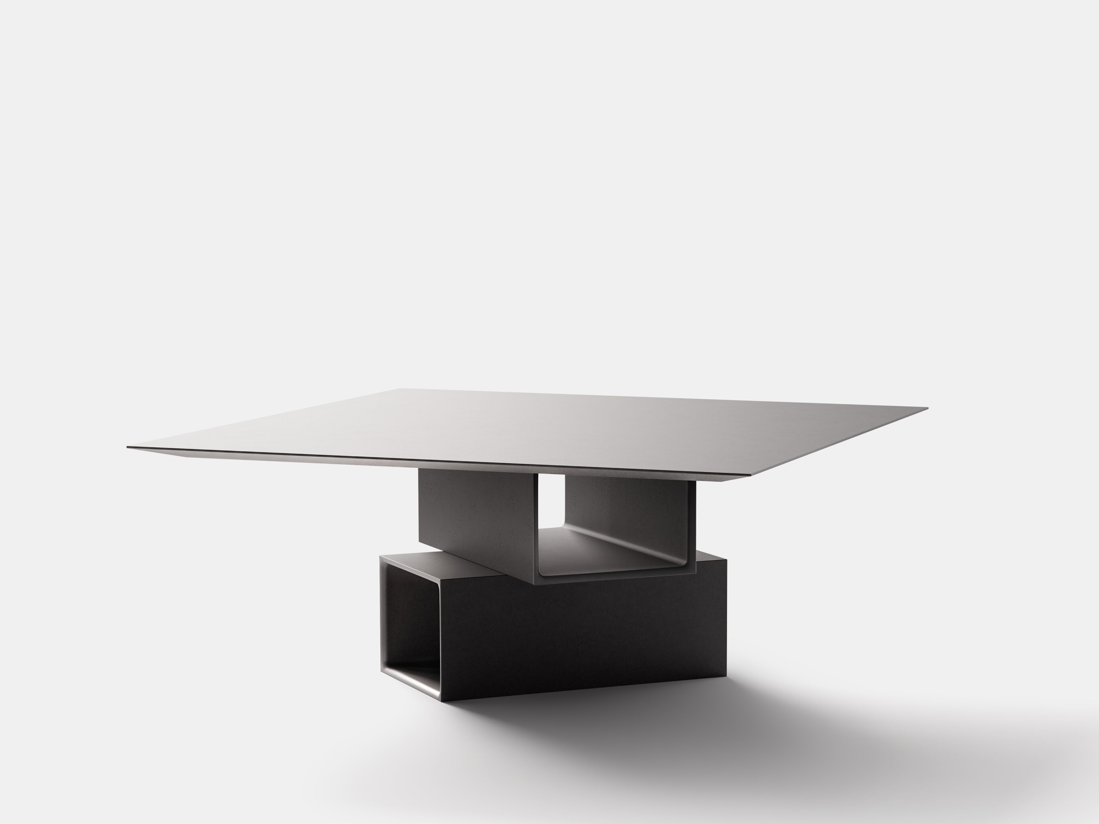 Бетонный квадратный стол PULKRA плакат ARCH-00062328 - Вид №1