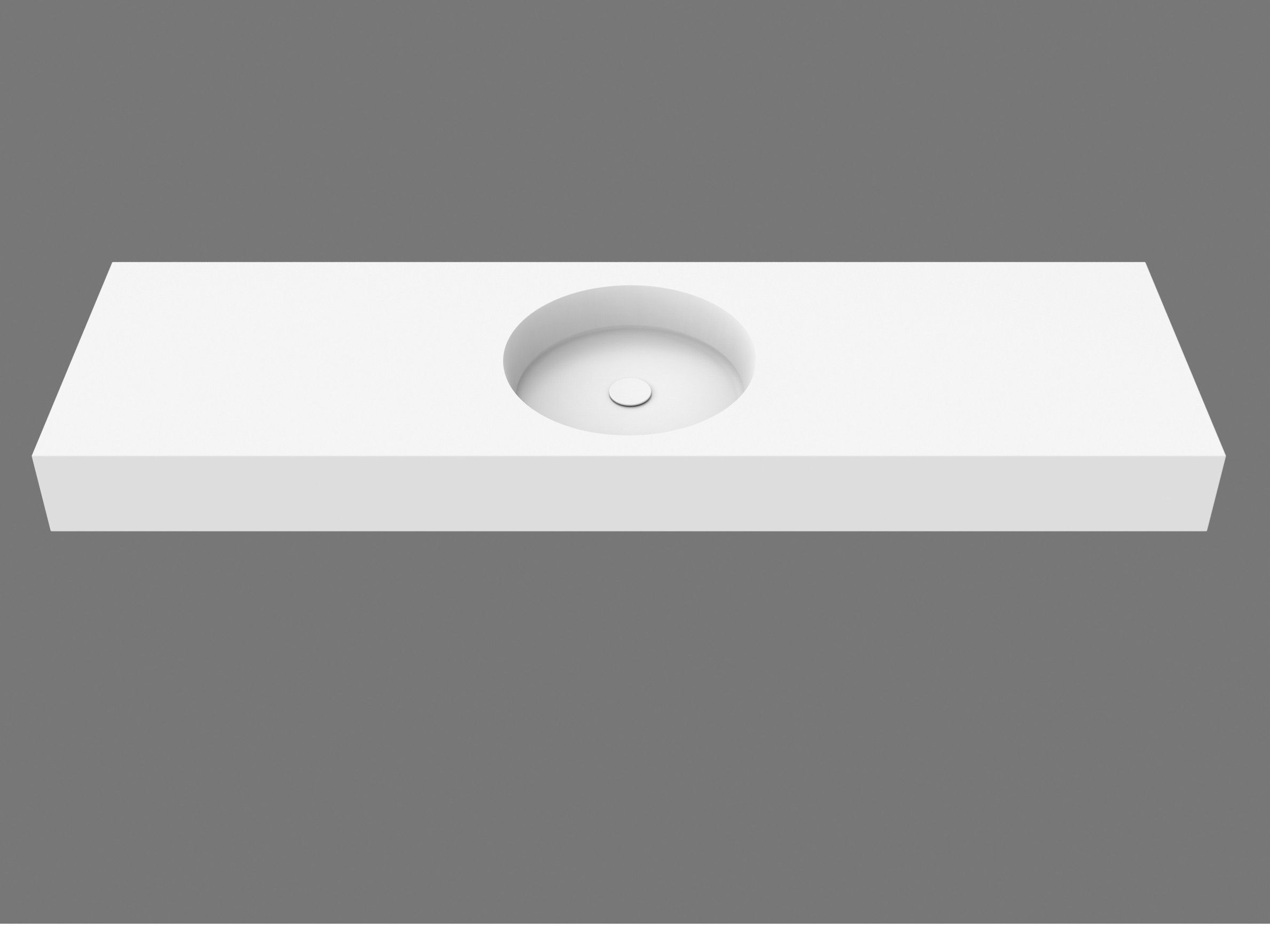 Круглый одиночный подвесной умывальник в твердой поверхности MOMA Design CIRCLE SYSTEM ARCH-00002178 - Вид №1