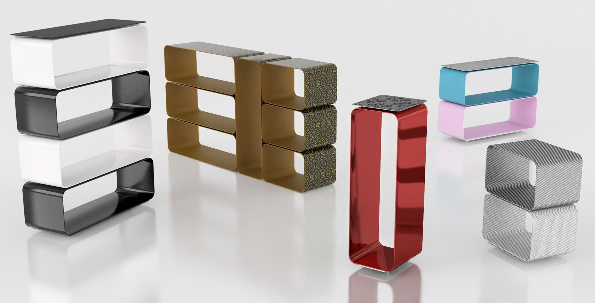 Модульная алюминиевая секционная Книжная полка altreforme District ARCH-00055752 - Вид №4