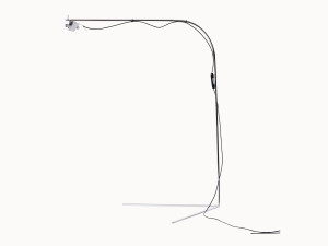 Металлическая напольная лампа для чтения