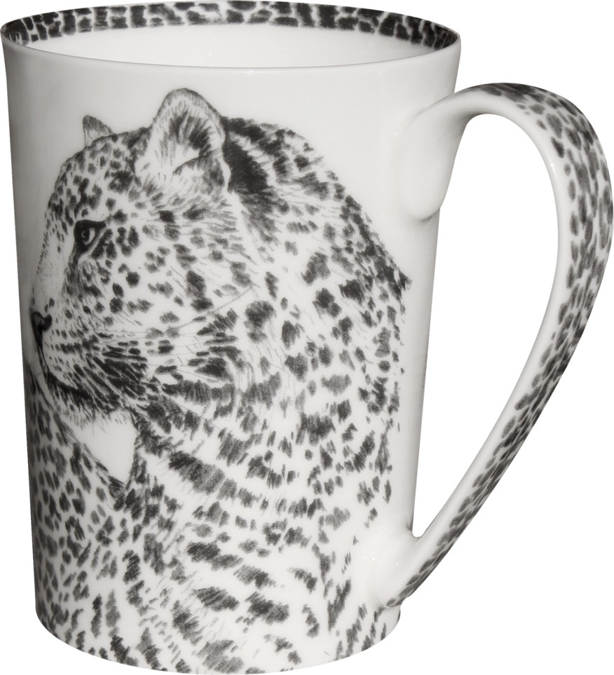 10640808 Taitu Кружка Taitu "Дикий нрав.Леопард" 450мл Фарфор костяной 