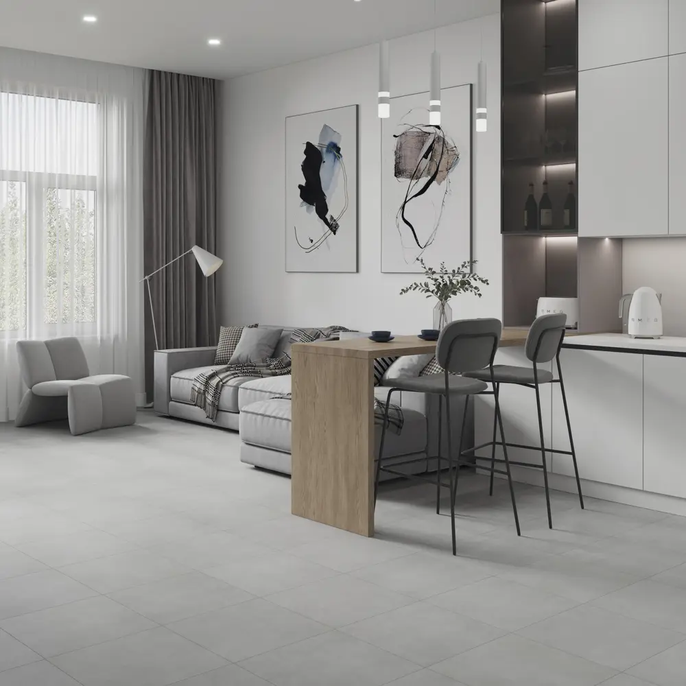 Глазурованный керамогранит Lb Ceramics Начало 45x45 см 1.62 м² матовый цвет серый STLM-2180281