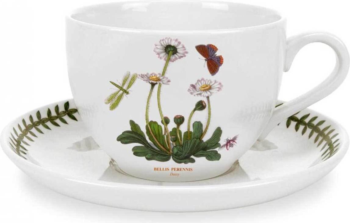 10568613 Portmeirion Чашка для завтрака с блюдцем Portmeirion Ботанический сад.Маргаритка 500мл, фарфор Фарфор 