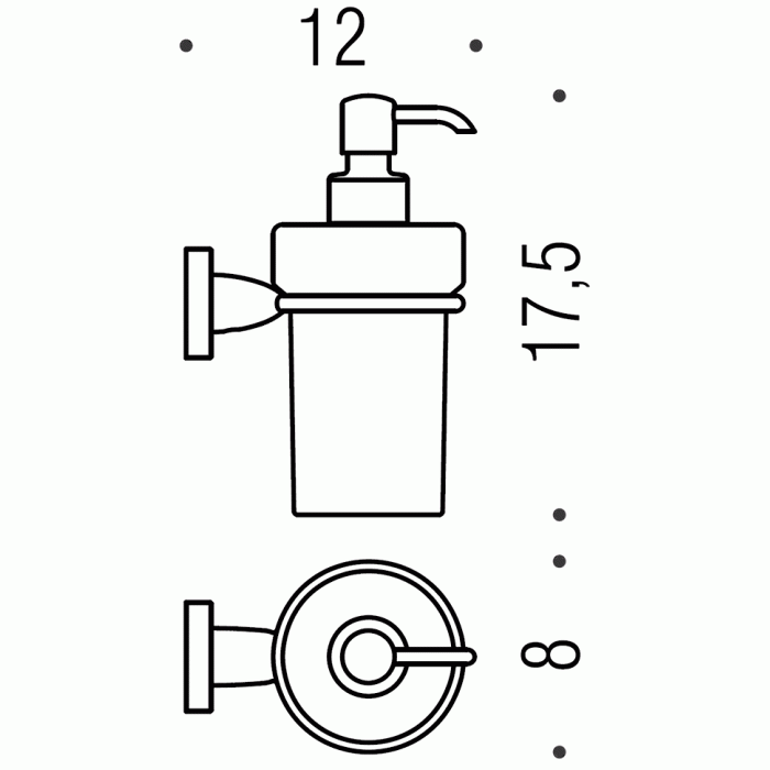 B9332 Дозатор для жидкого мыла настенный COLOMBO Basic Colombo Design - Вид №2