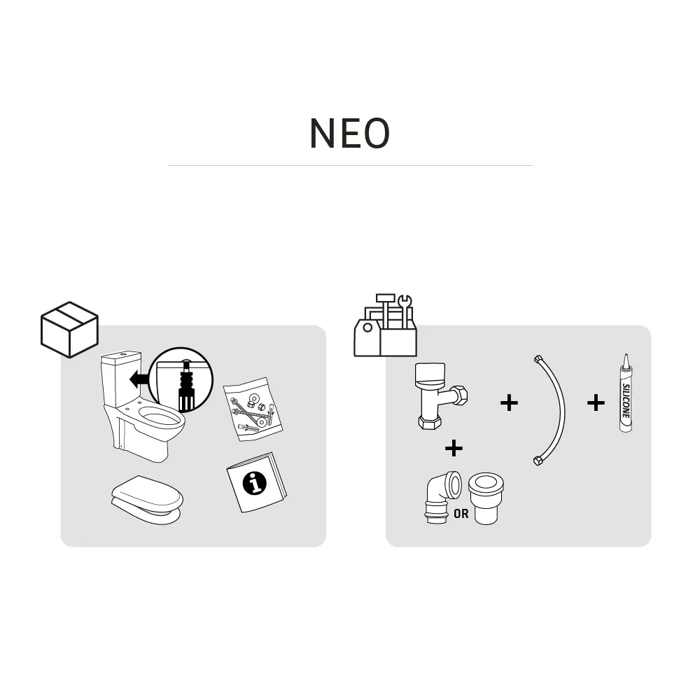 Унитаз-компакт Sensea Neo с двойным сливом и безободковой конструкцией 83637062 STLM-0043106 - Вид №8