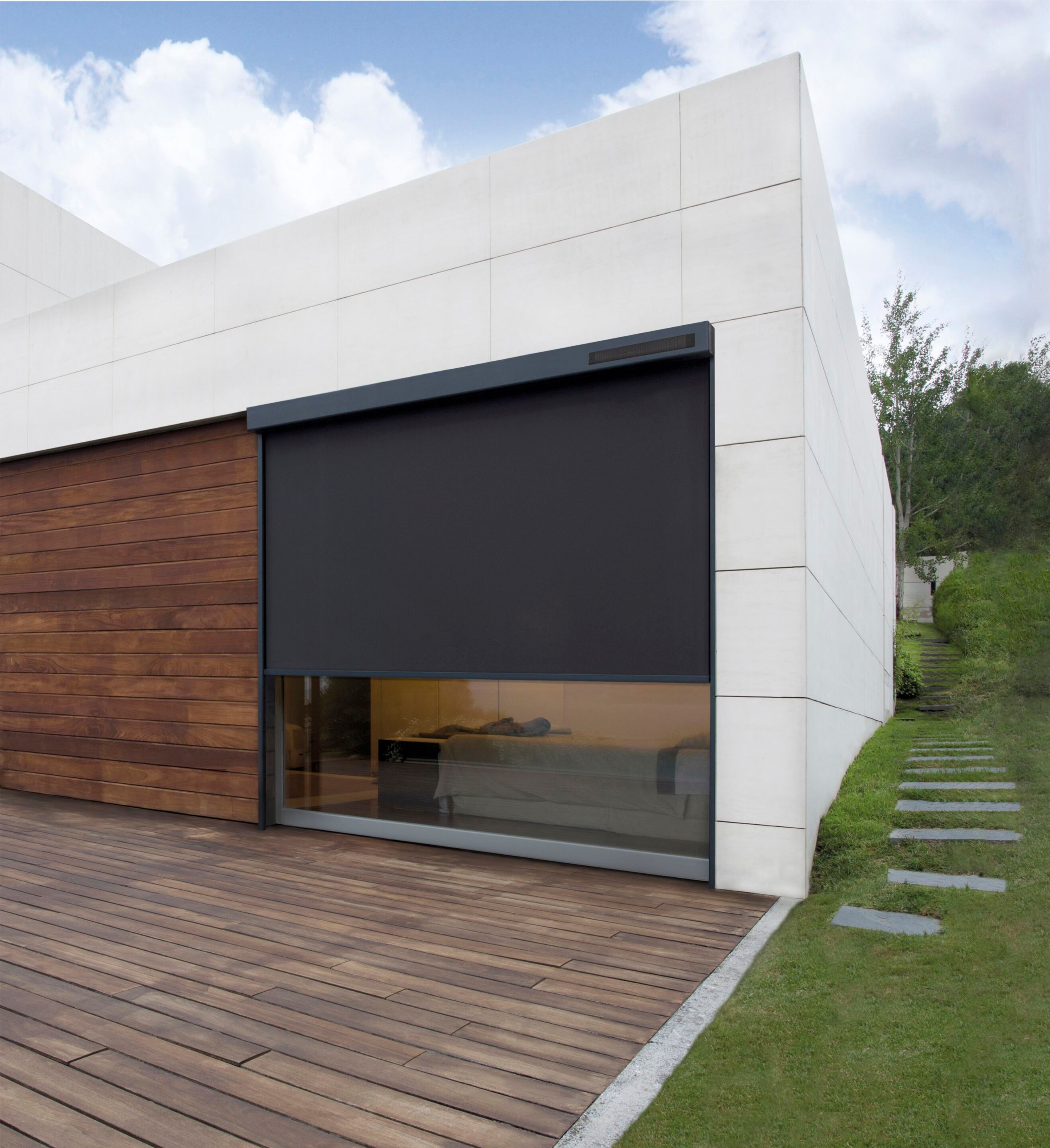 Тканевый моторизованный мусорный тент Bandalux B-BOX SOLAR ARCH-00134846 - Вид №4