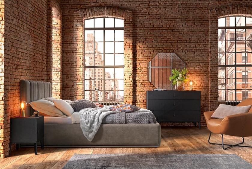 GAUTIER Кровать из экокожи со встроенными прикроватными тумбочками sun-id-1413647 - Вид №2