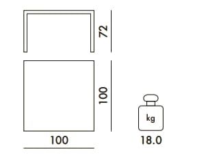 Квадратный обеденный стол из ПММА Kartell INVISIBLE ARCH-00132004 - Вид №8