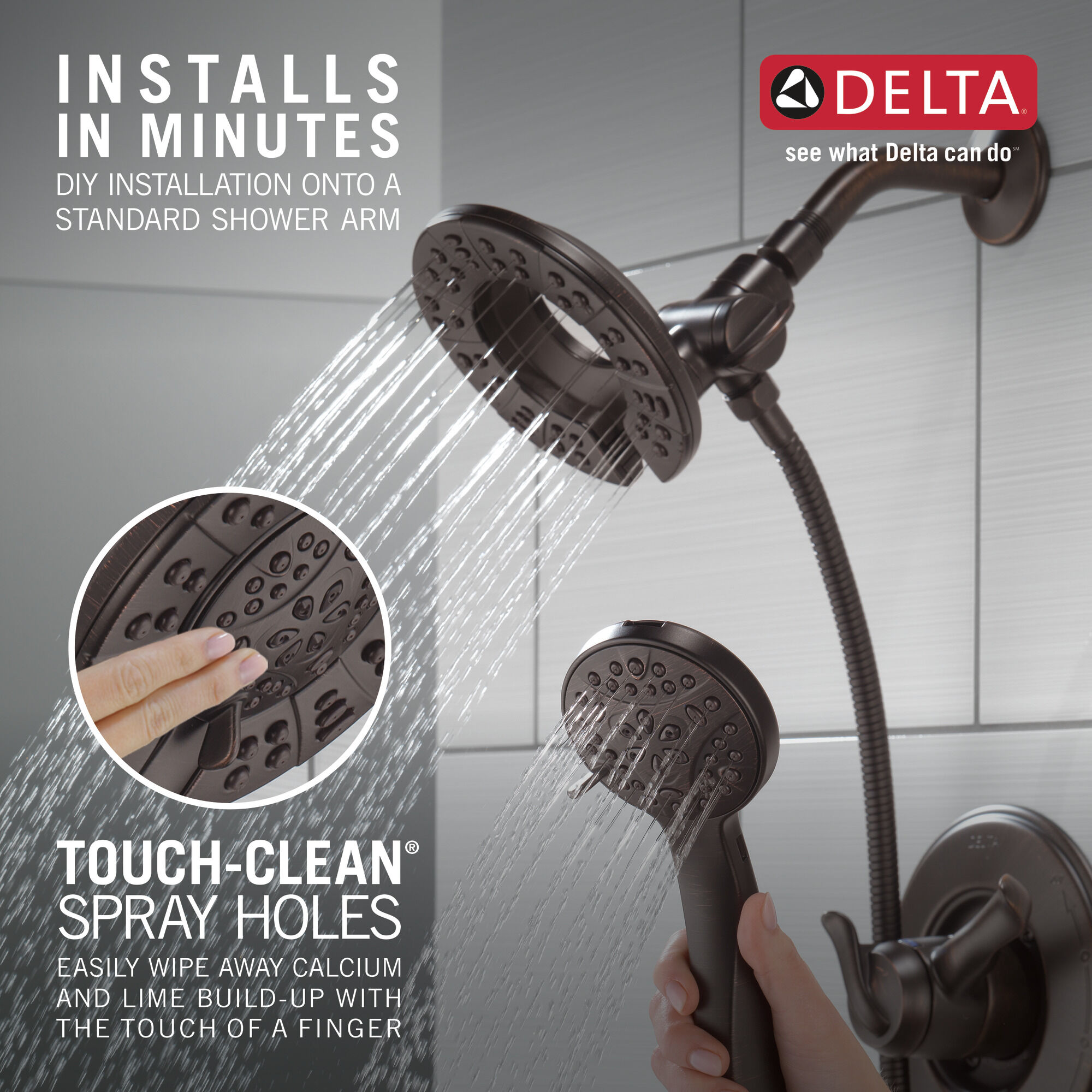 58499-RB In2ition HSSH 1,75 галлона в минуту, 4 настройки Delta Faucet Universal Showering Венецианская бронза  - Вид №1