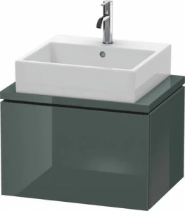 LC580003838 Тумбочка для компактной консоли L-Cube #LC5800 620 x 477 мм Доломитово-серый глянцевый лак