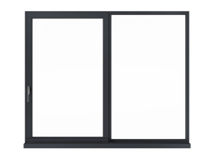 Раздвижное окно с откидной створкой из алюминия