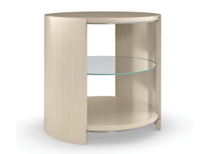 Высокий круглый деревянный журнальный столик