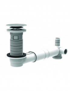609300 045 00  Комплект для слива для раковины TBXP Extra-Flat, h. 100мм режущий стол Valentin Хром