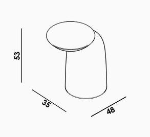 Secolo Pingu Боковой столик, матовая лакированная древесины, сатинированная или полированная сталь  - Вид №2