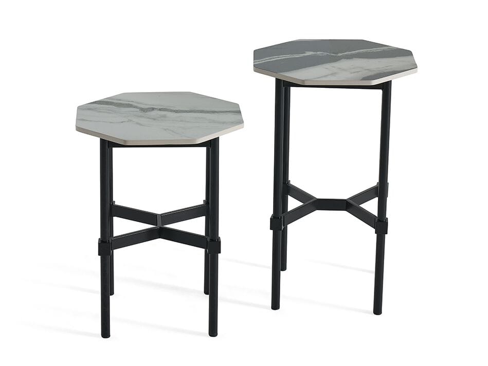 Высокий восьмиугольный садовый столик с керамической столешницей NDESIGN Ezora ARCH-00093533