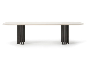 Прямоугольный стол из мрамора и металла