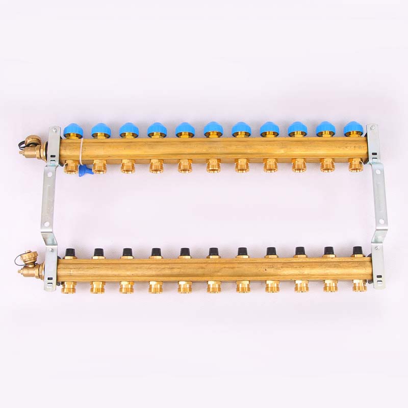 Коллекторная группа HKV с регулировочными и термостатическими вентилями WATTS Ind 1"x3/4"ЕК 11 выходов 10004190 - Вид №3