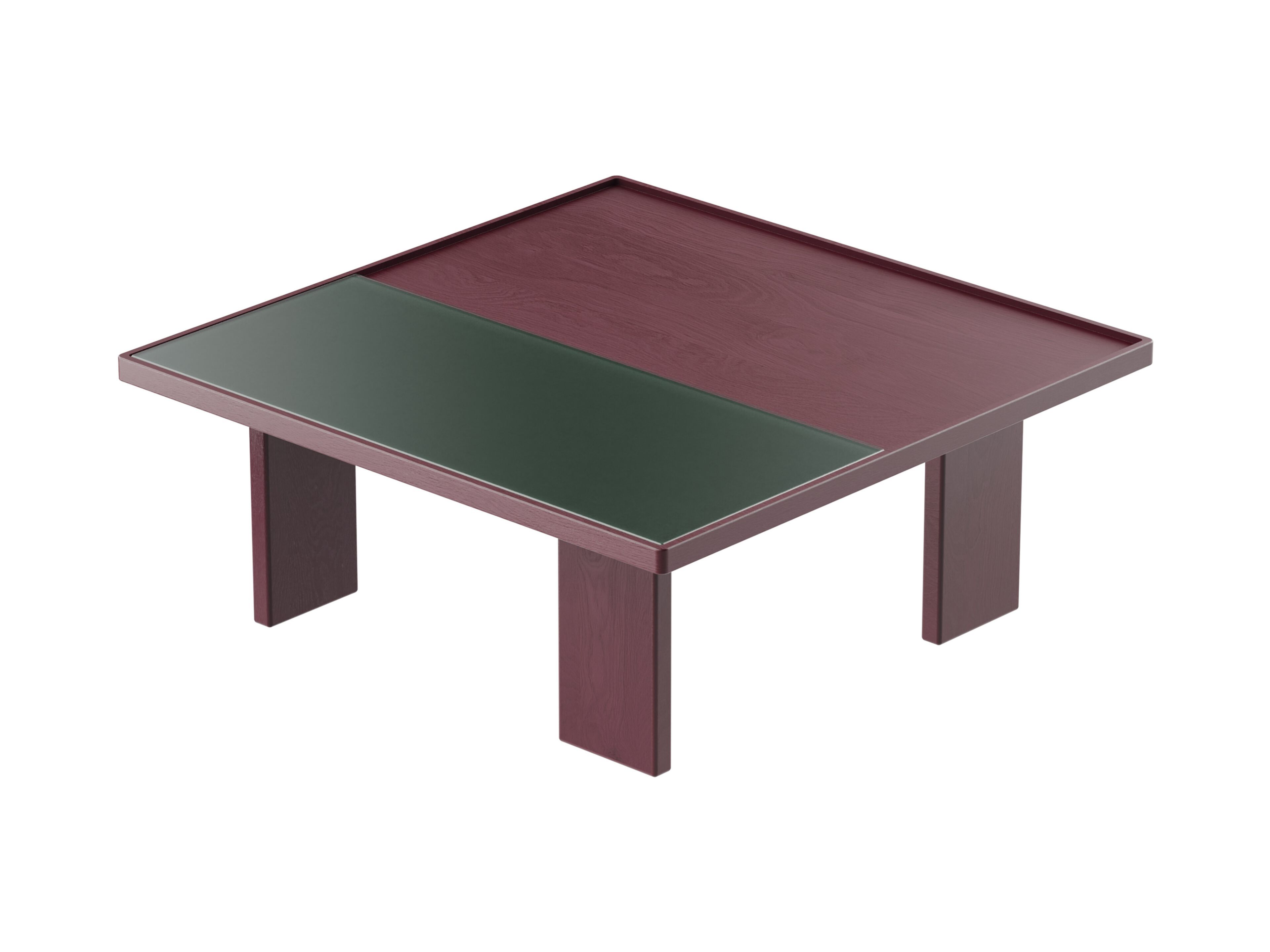 Квадратный журнальный столик из дерева и стекла Noah Living Piet ARCH-00138054 - Вид №5