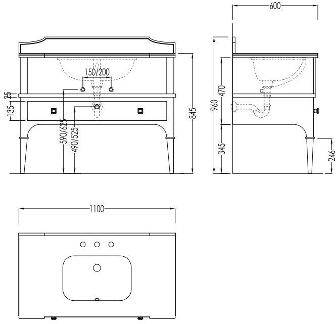 Devon&Devon Тумба под умывальник с ящиками sun-id-1351595 - Вид №4