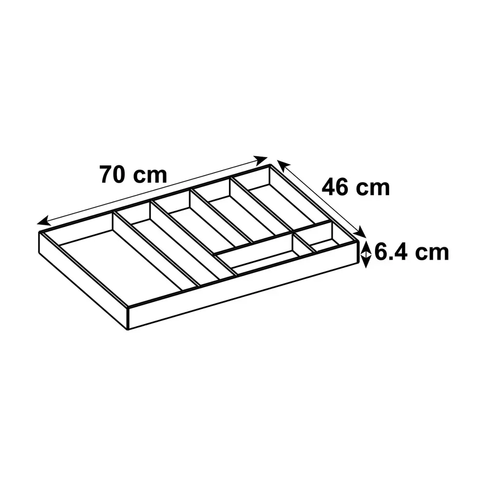 Лоток для столовых приборов Delinia 69.4x6.4x44.6 см бамбук цвет жёлтый 80050642 STLM-2072064  - Вид №4