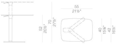 Lapalma Прямоугольный регулируемый по высоте журнальный столик из HPL Yo sun-id-1480790 - Вид №9