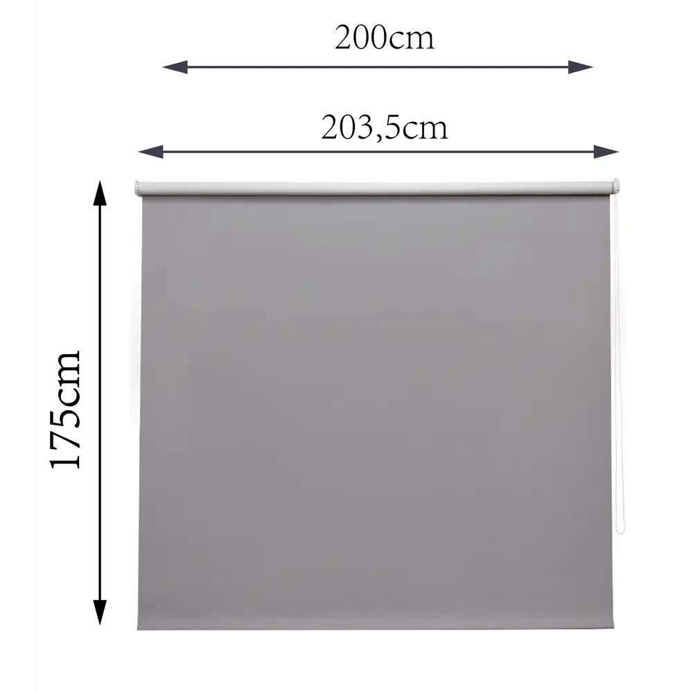 Штора рулонная блэкаут Inspire Santos 200x175 см серая Granit 3 82688302 STLM-2049275 - Вид №9