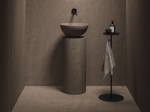 Отдельно стоящая одиночная раковина из бетона