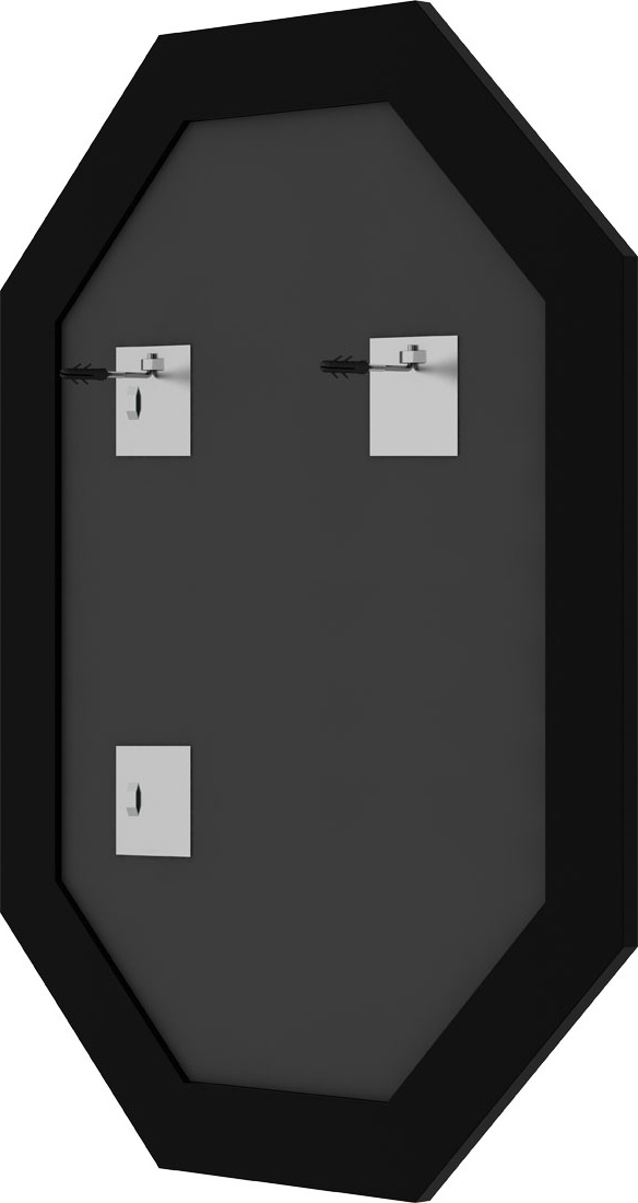 BY 7073 Зеркало в багетной раме - орех 65 mm EVOFORM Octagon - Вид №1