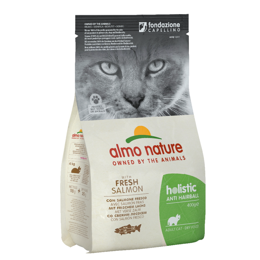 ПР0059756 Корм для кошек Holistic-Anti-Hairball контроль вывода шерсти, рыба с картофелем сух.400г Almo Nature 