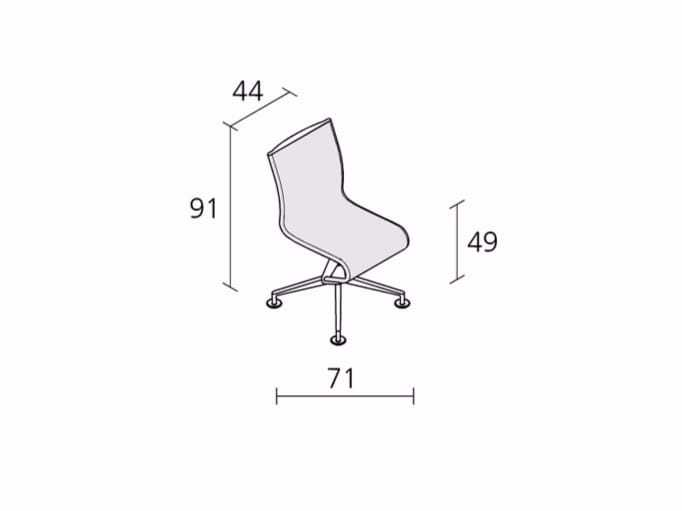 Вращающееся офисное кресло Alias рамка ARCH-00034695 - Вид №4