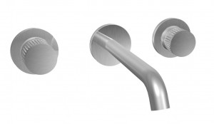 71540 / 0S Излив малый Ø21 Настенный смеситель из матовой нержавеющей стали 316 190 мм. носик. Bongio Time2020 T&Lever