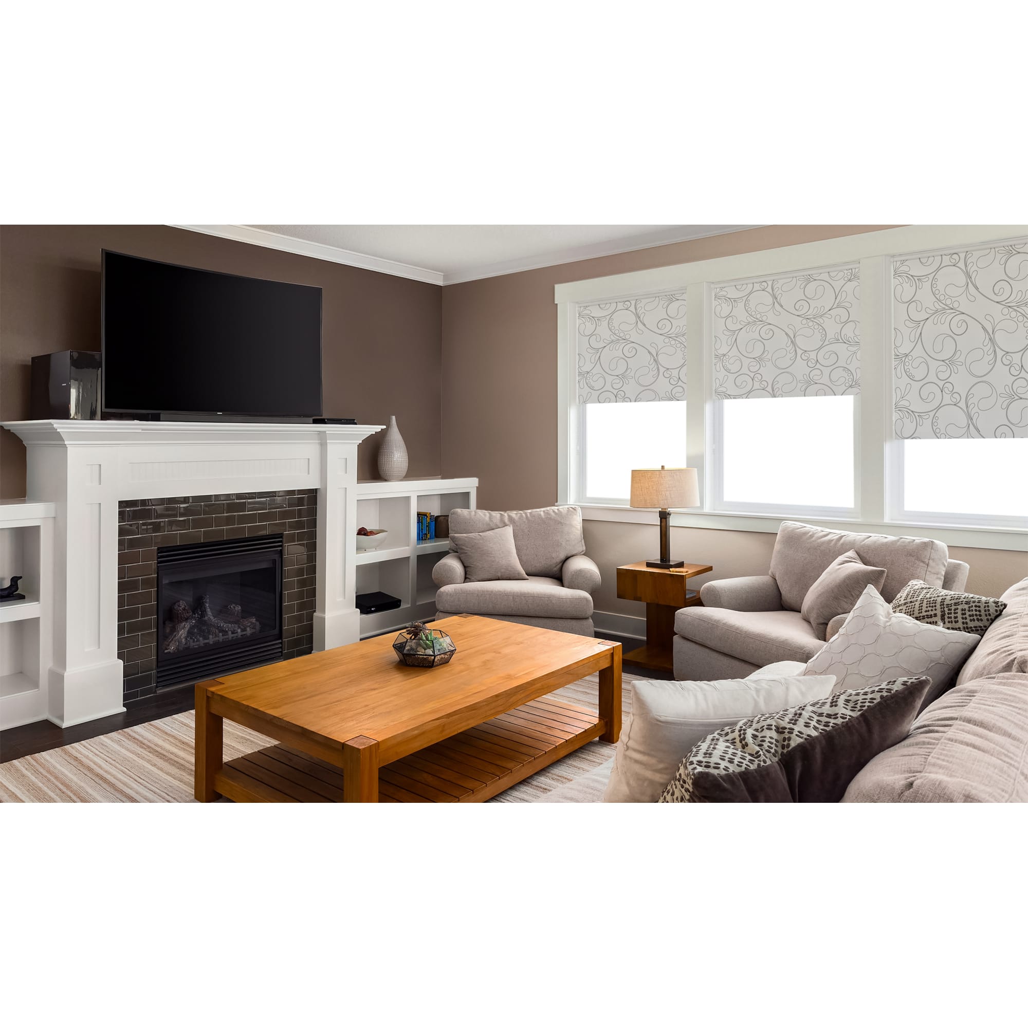 82023909 Штора рулонная Blackout «Лаура», 70х160 см, цвет чёрно-белый Santreyd  - Вид №6