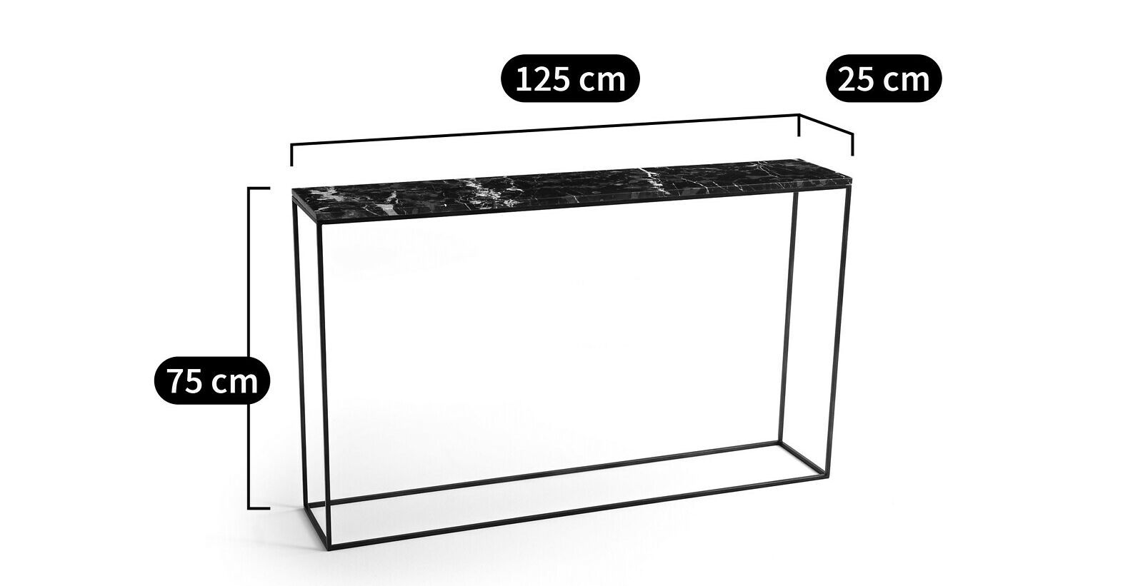 Прямоугольная мраморная консоль AMPM Ambrette ARCH-00022070