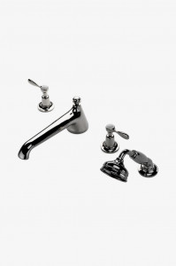EATF02 Скрытый низкопрофильный наполнитель для ванн Easton Classic с ручным душем с рычажными ручками Waterworks