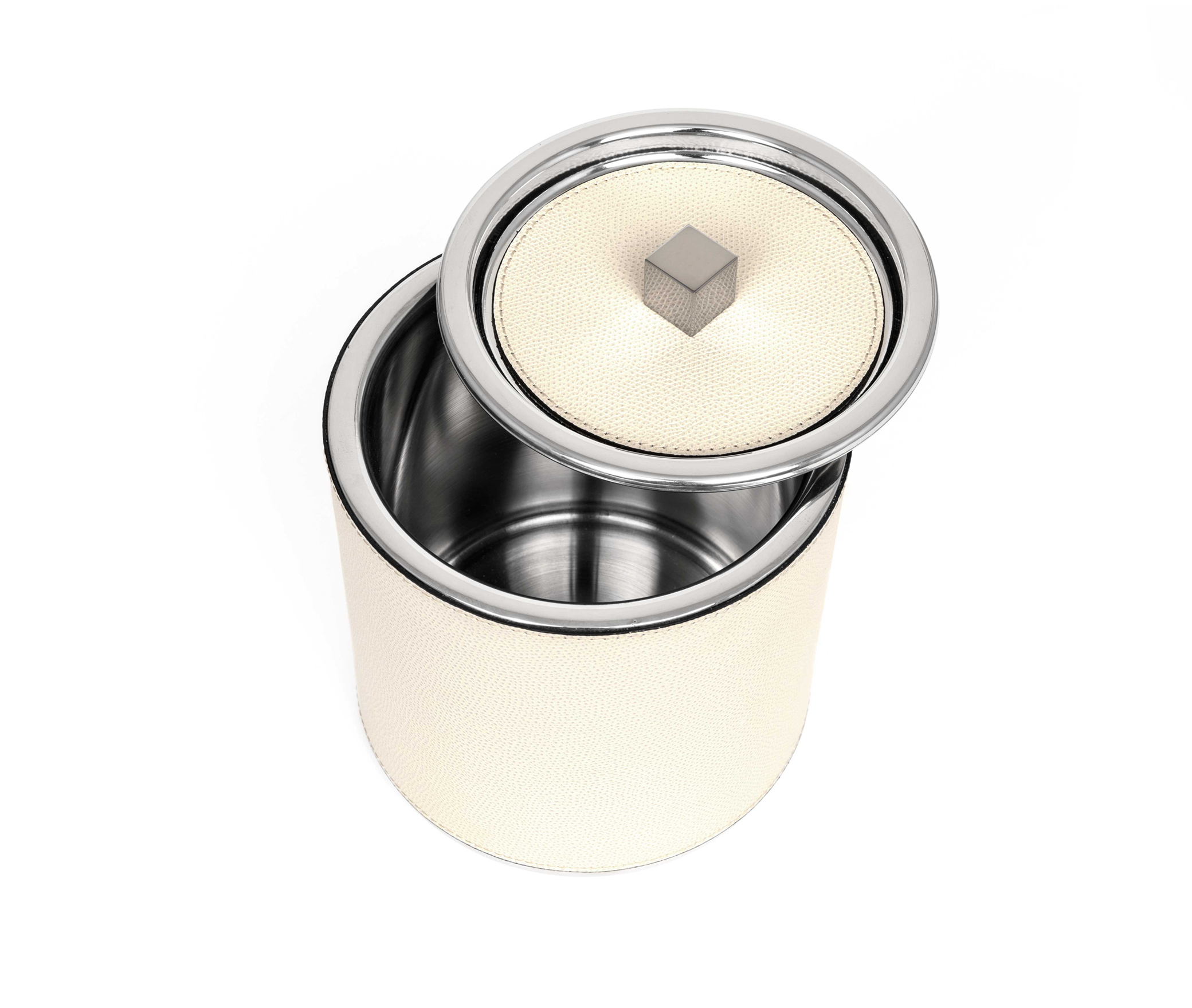 Ведро для льда - Ø 15XH17 см / зернистая кожа_coffee Pinetti 00.1365.029.015 - Вид №3