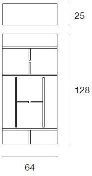 Pacini & Cappellini Модульный стенной книжный шкаф  5543  - Вид №2