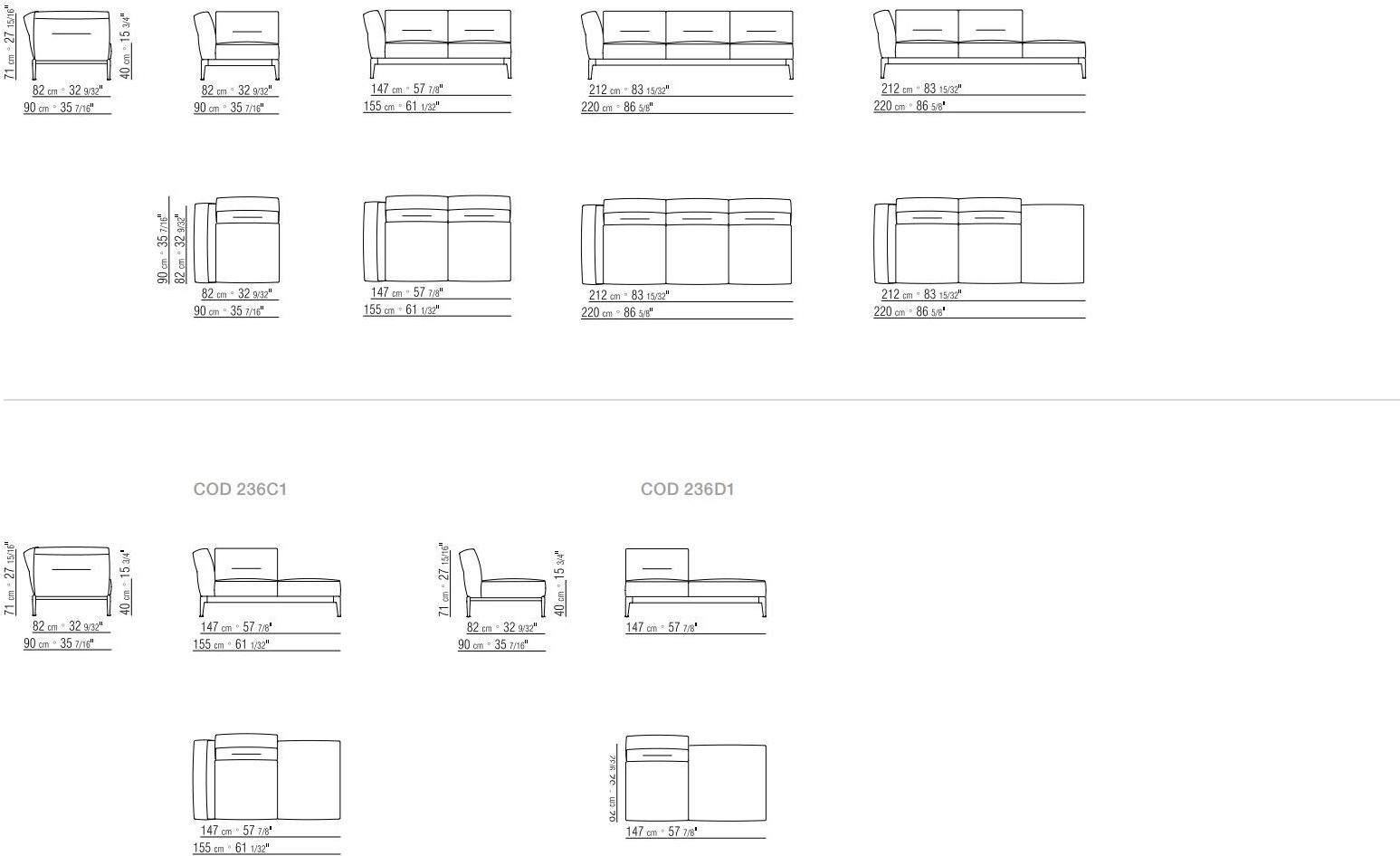 Flexform Модульный угловой диван из ткани Adda sun-id-1492162 - Вид №5