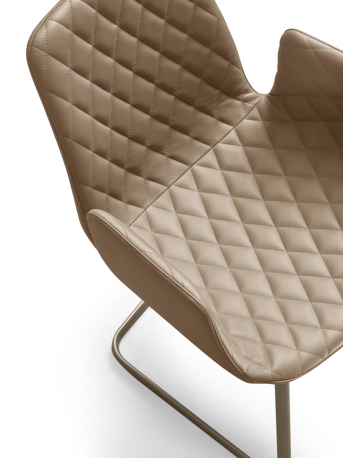 Кожаный мягкий консольный стул с подлокотниками EFORMA Lenny ARCH-00026612 - Вид №2