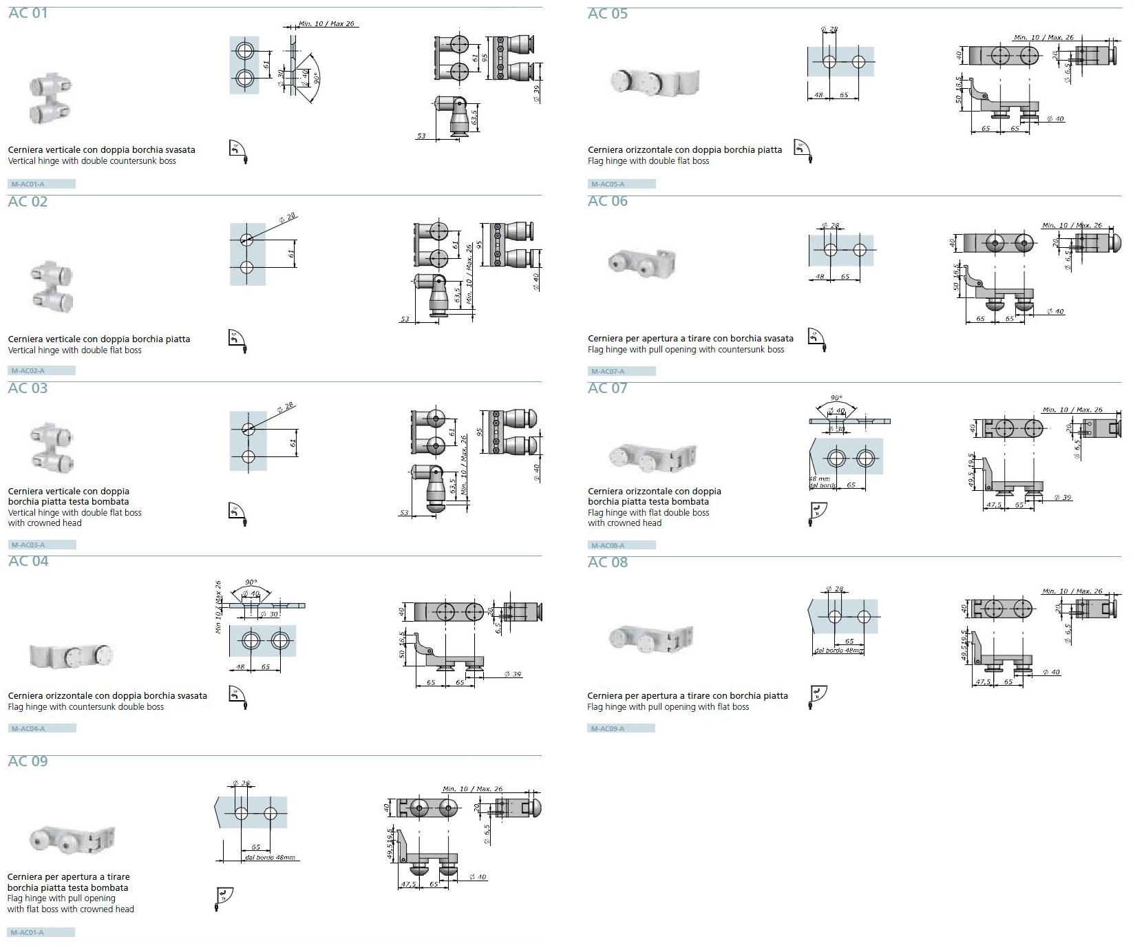 Nuova Oxidal Петля для стеклянных дверей Mini sun-id-1494861 - Вид №2
