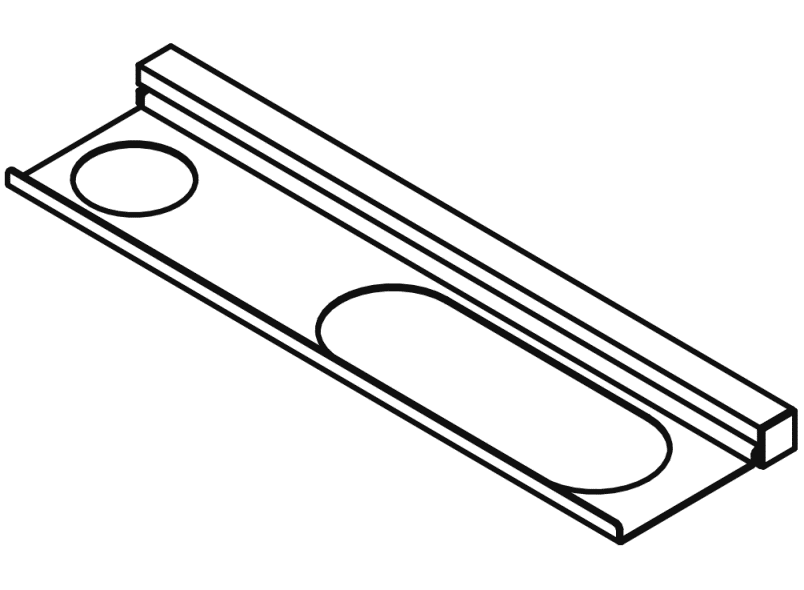 950.13.0007 Профиль для умывальника с полкой HEWI USA Produkte  - Вид №2