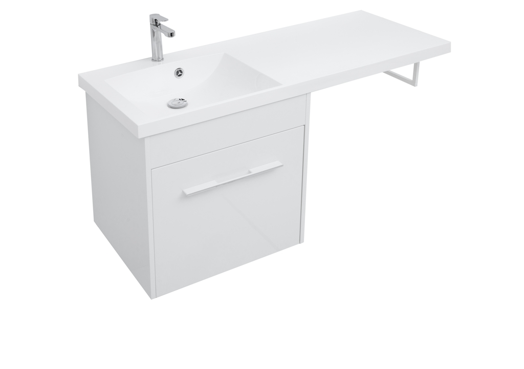 Тумба с раковиной Aquanet Августа 120 L белый 0023956500210026 - Вид №4