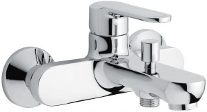 77001CR/N Emmevi Nefer, однорычажный смеситель для ванны без ручного душа, цвет хром/черный