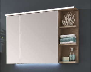 SET42901R(161) Puris Purefaction, зерк. шкаф (2 двери) с LED подсветкой 900 мм правый, цвет белый высокоглян.