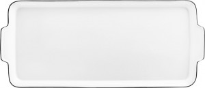 10642820 Furstenberg Блюдо прямоуг. Furstenberg "Вагенфельд" 38,5см (с чёрным кантом) Фарфор